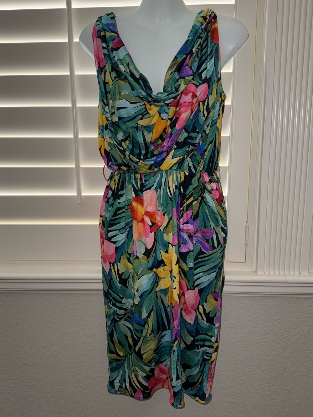 Vintage Bluemarine 100% Silk Floral Dress Size 42 (US 6)